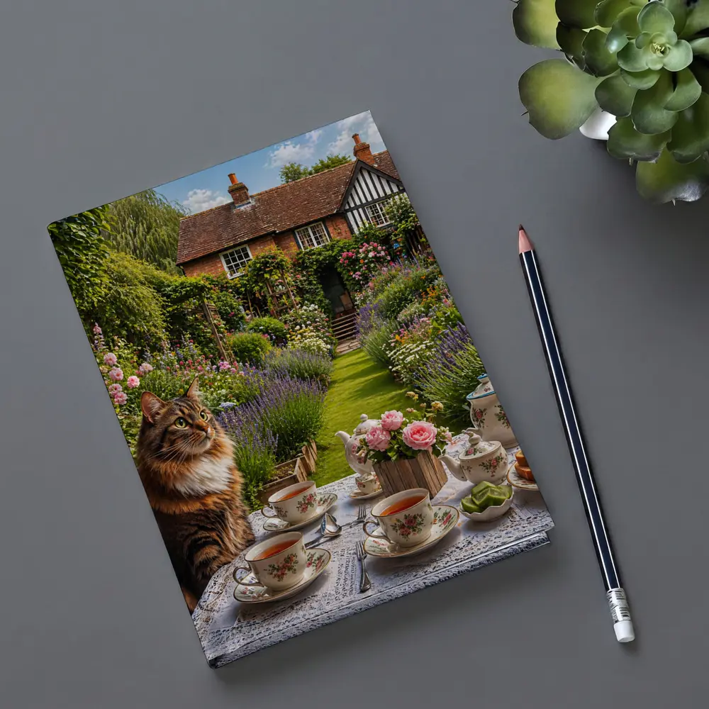 Maine Coon Cat English Cottage Garden Tea – Notebooks