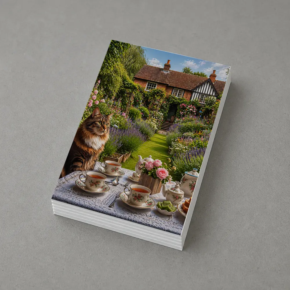 Maine Coon Cat English Cottage Garden Tea – Postcards