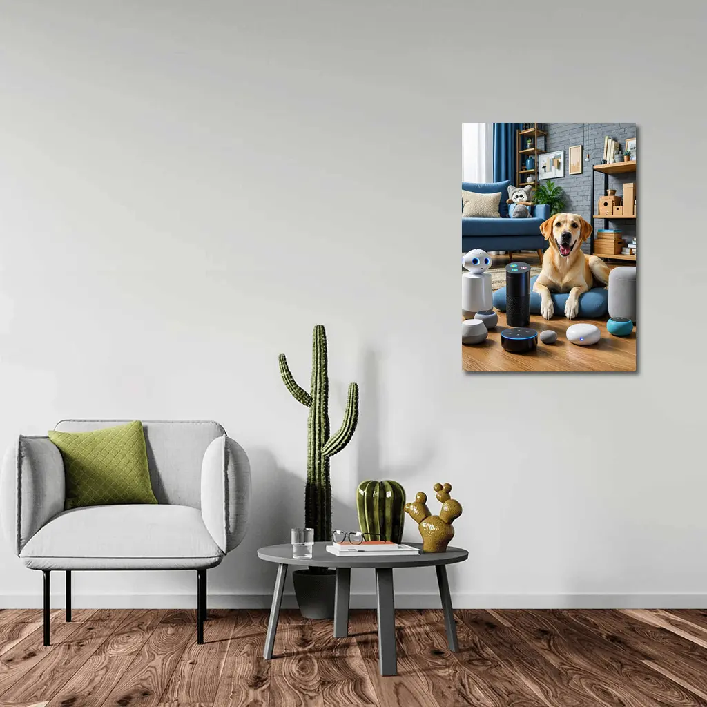 Labrador Retriever With Smart Home Speakers – Wall Art