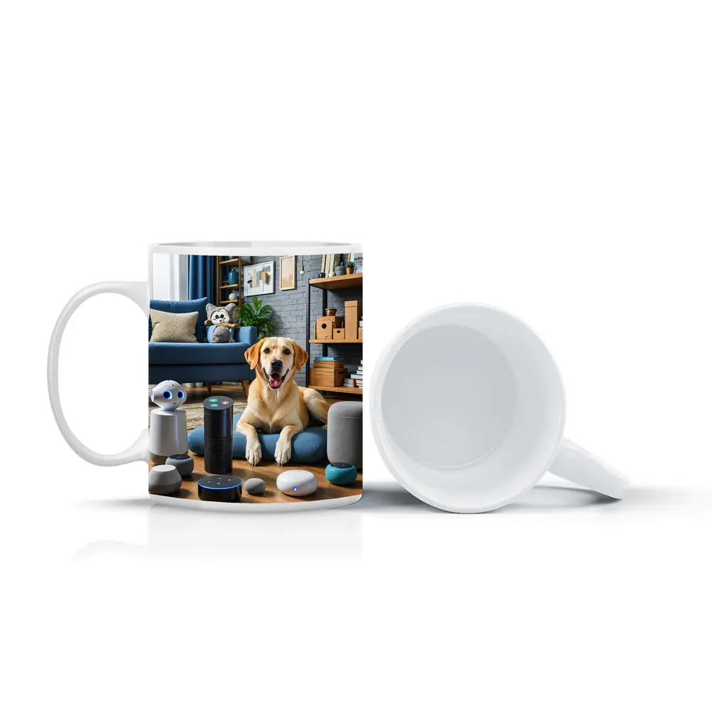 Labrador Retriever With Smart Home Speakers – Mugs