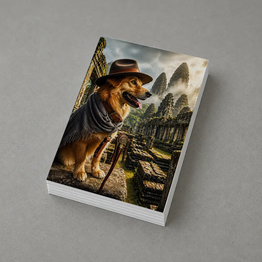 Golden Dog Explorer Ancient Temple Ruins – Postcards