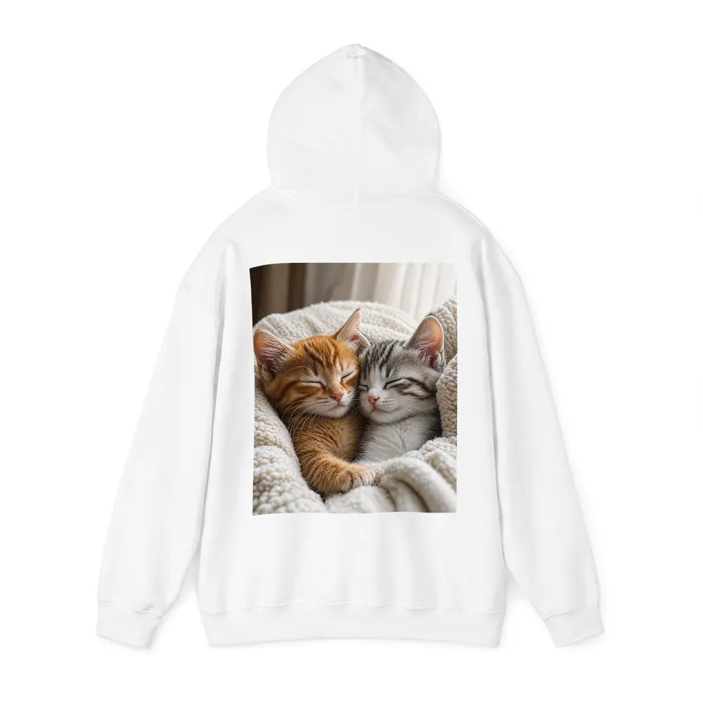 Two Sleeping Kittens Cuddled In Blanket – Hoodies