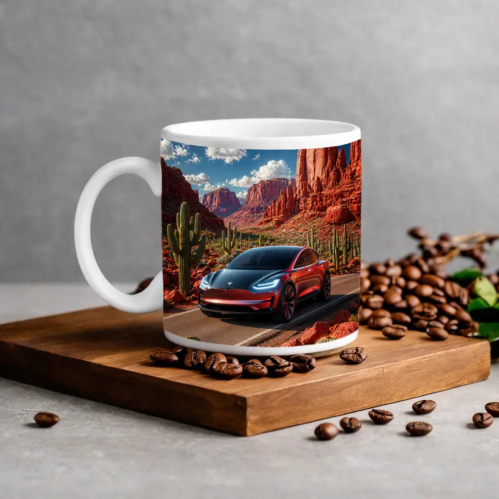 Tesla Model 3 Red Rock Canyon Drive – Mugs