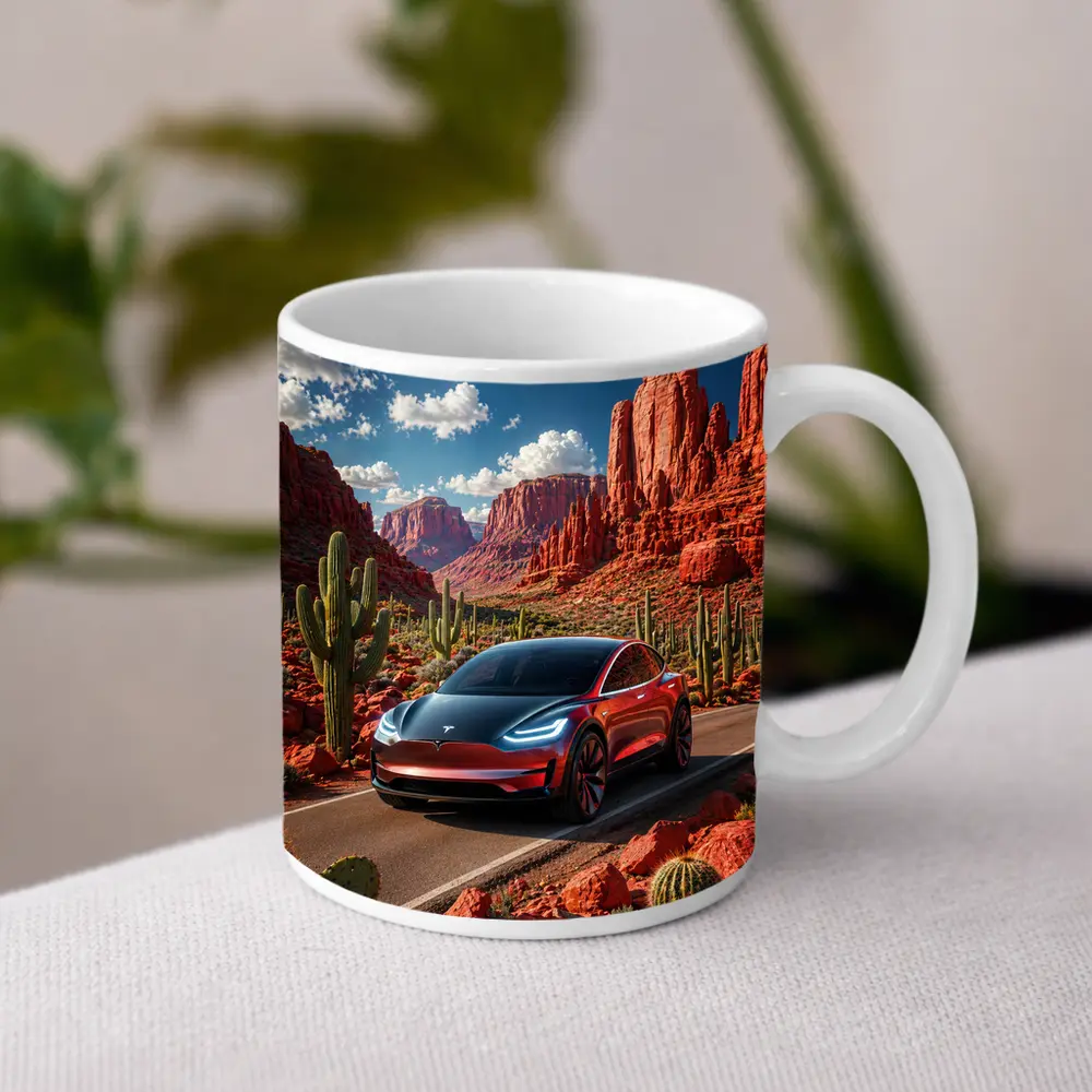 Tesla Model 3 Red Rock Canyon Drive – Mugs
