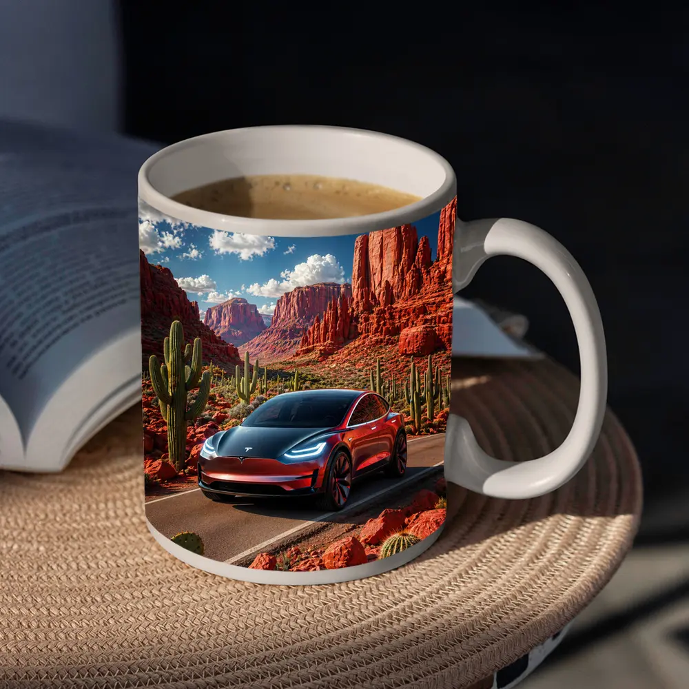 Tesla Model 3 Red Rock Canyon Drive – Mugs