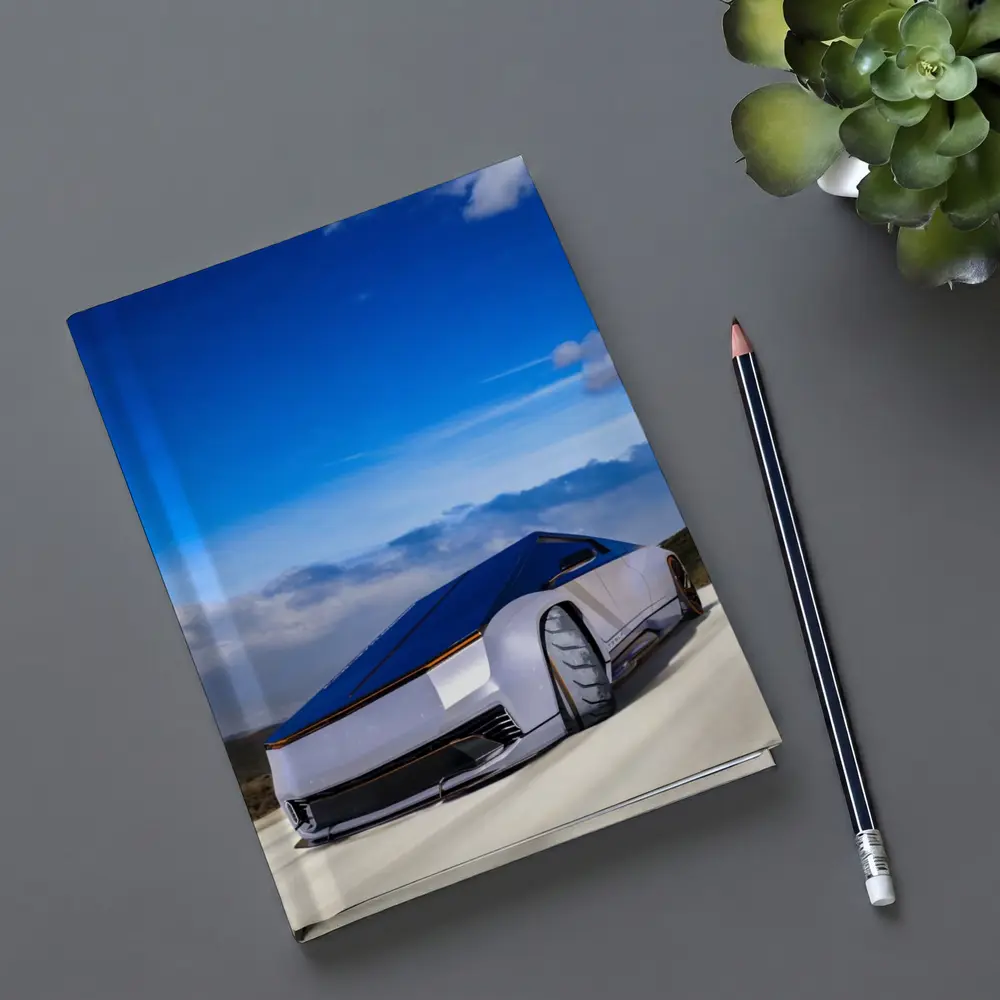 Tesla Cybertruck Futuristic Concept Car Blue Sky – Notebooks