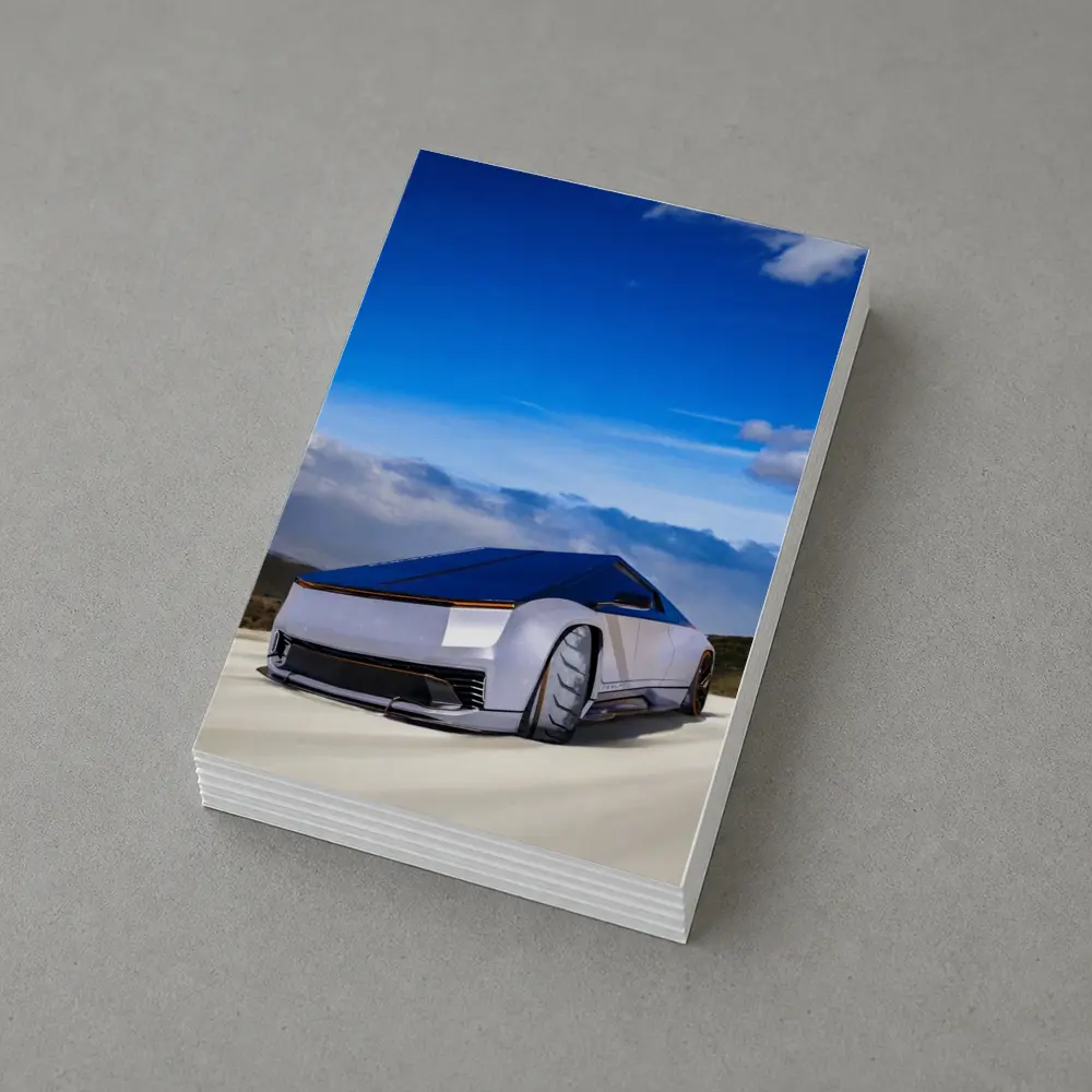 Tesla Cybertruck Futuristic Concept Car Blue Sky – Postcards