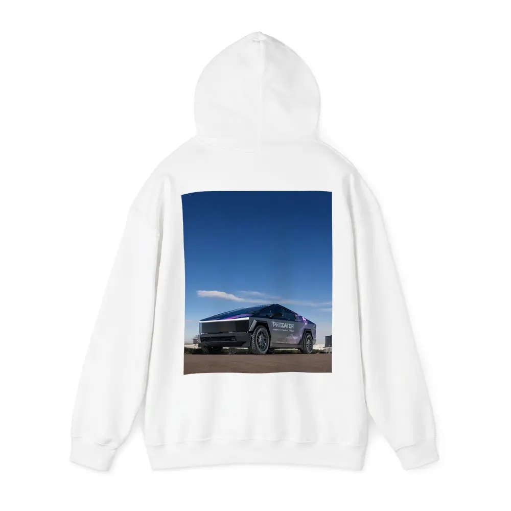Tesla Cybertruck Predator Wrap Blue Sky – Hoodies