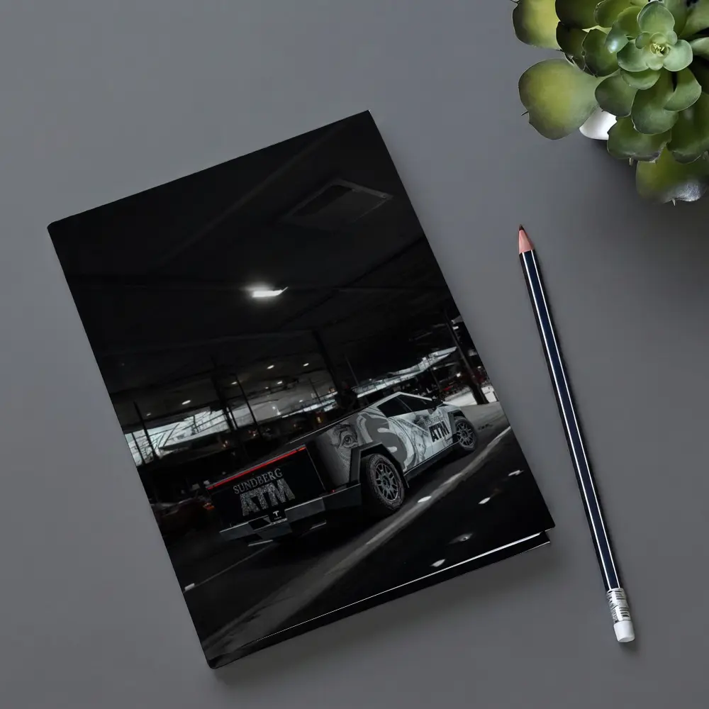 Tesla Cybertruck Custom Wrap Night Parking – Notebooks