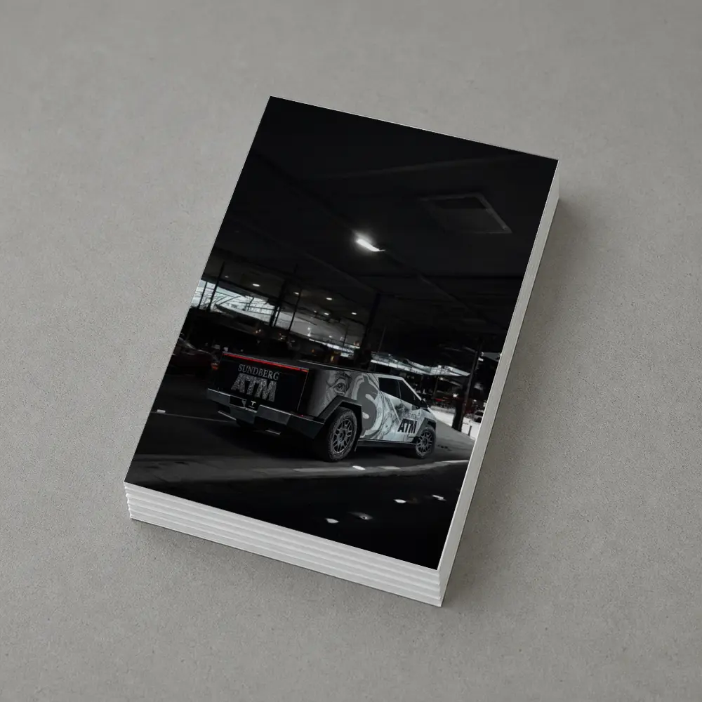 Tesla Cybertruck Custom Wrap Night Parking – Postcards