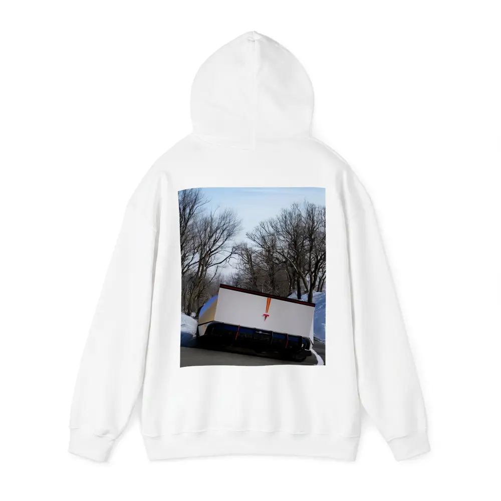 Tesla Semi Truck Winter Snow Road – Hoodies