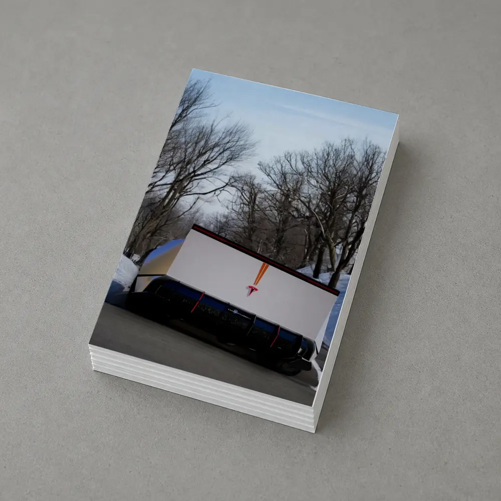 Tesla Semi Truck Winter Snow Road – Postcards