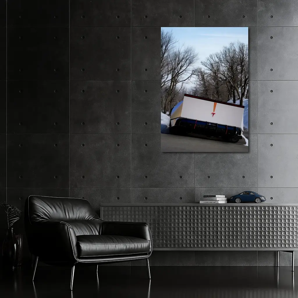 Tesla Semi Truck Winter Snow Road – Wall Art