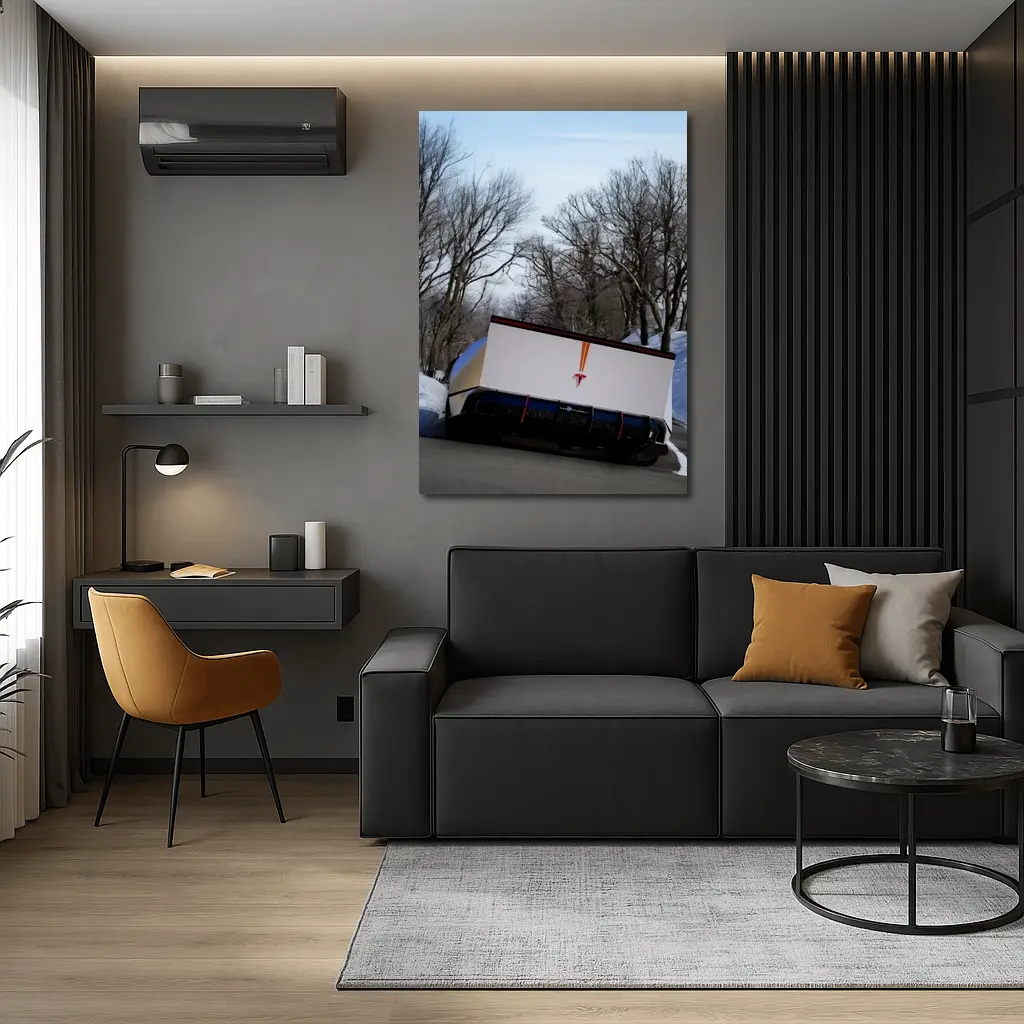 Tesla Semi Truck Winter Snow Road – Wall Art