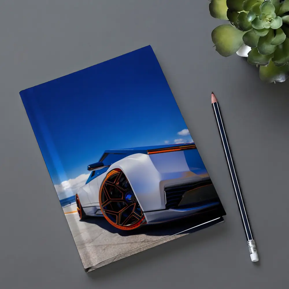 Tesla Cybertruck Coastal Blue Sky View – Notebooks