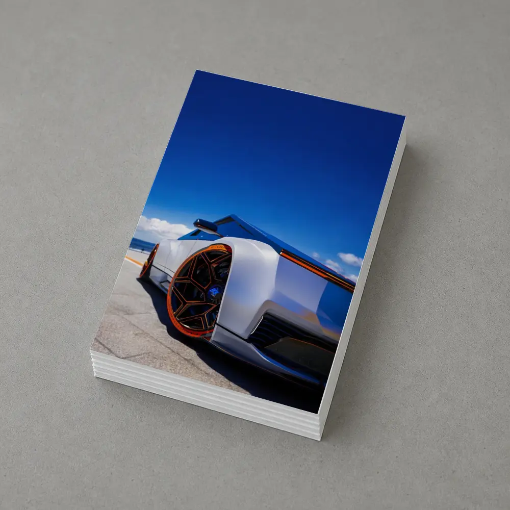 Tesla Cybertruck Coastal Blue Sky View – Postcards