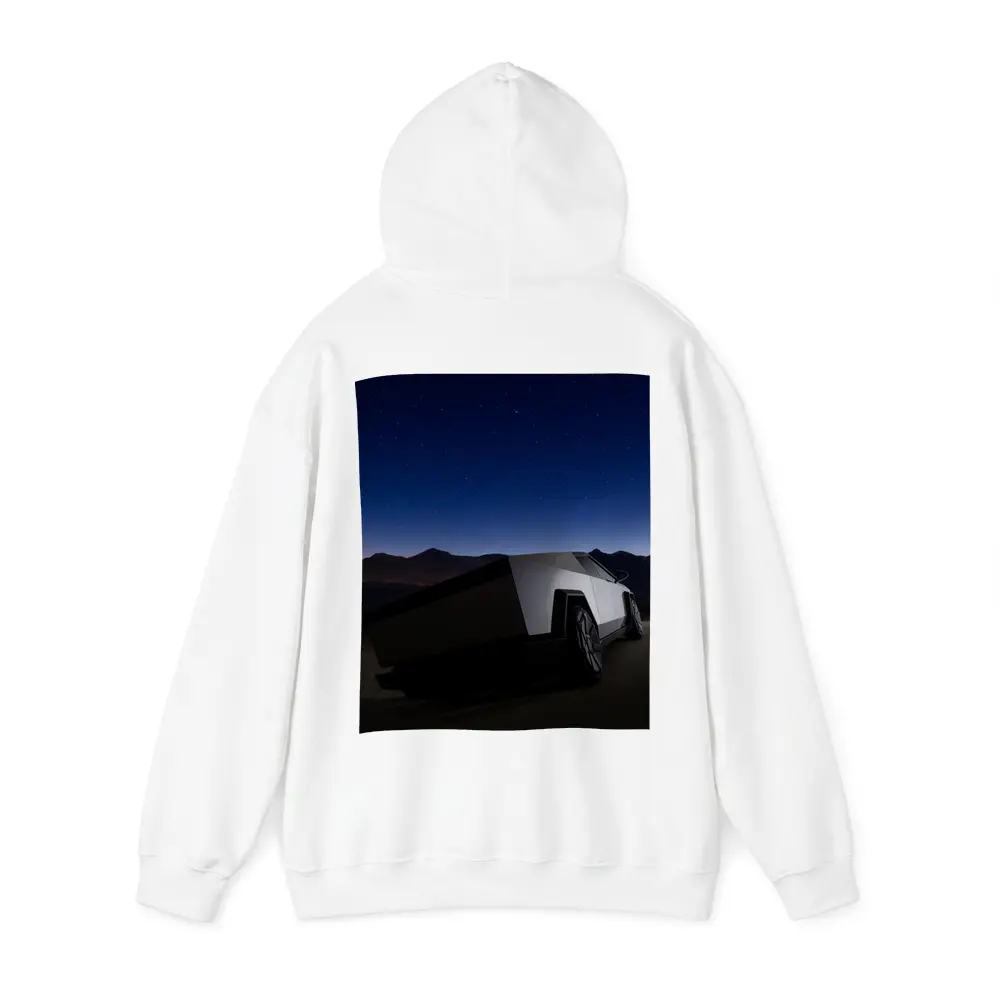 Tesla Cybertruck Under Starry Night Sky – Hoodies