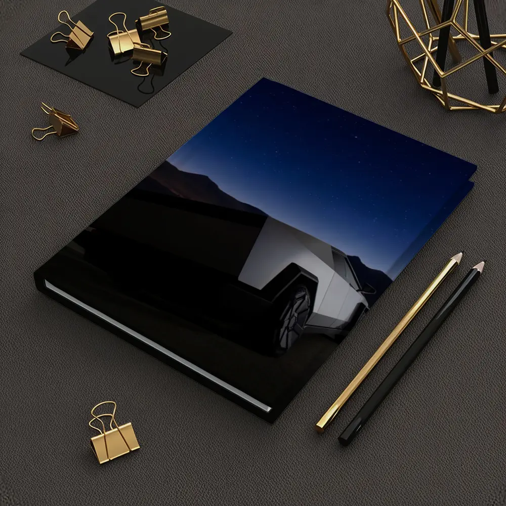 Tesla Cybertruck Under Starry Night Sky – Notebooks