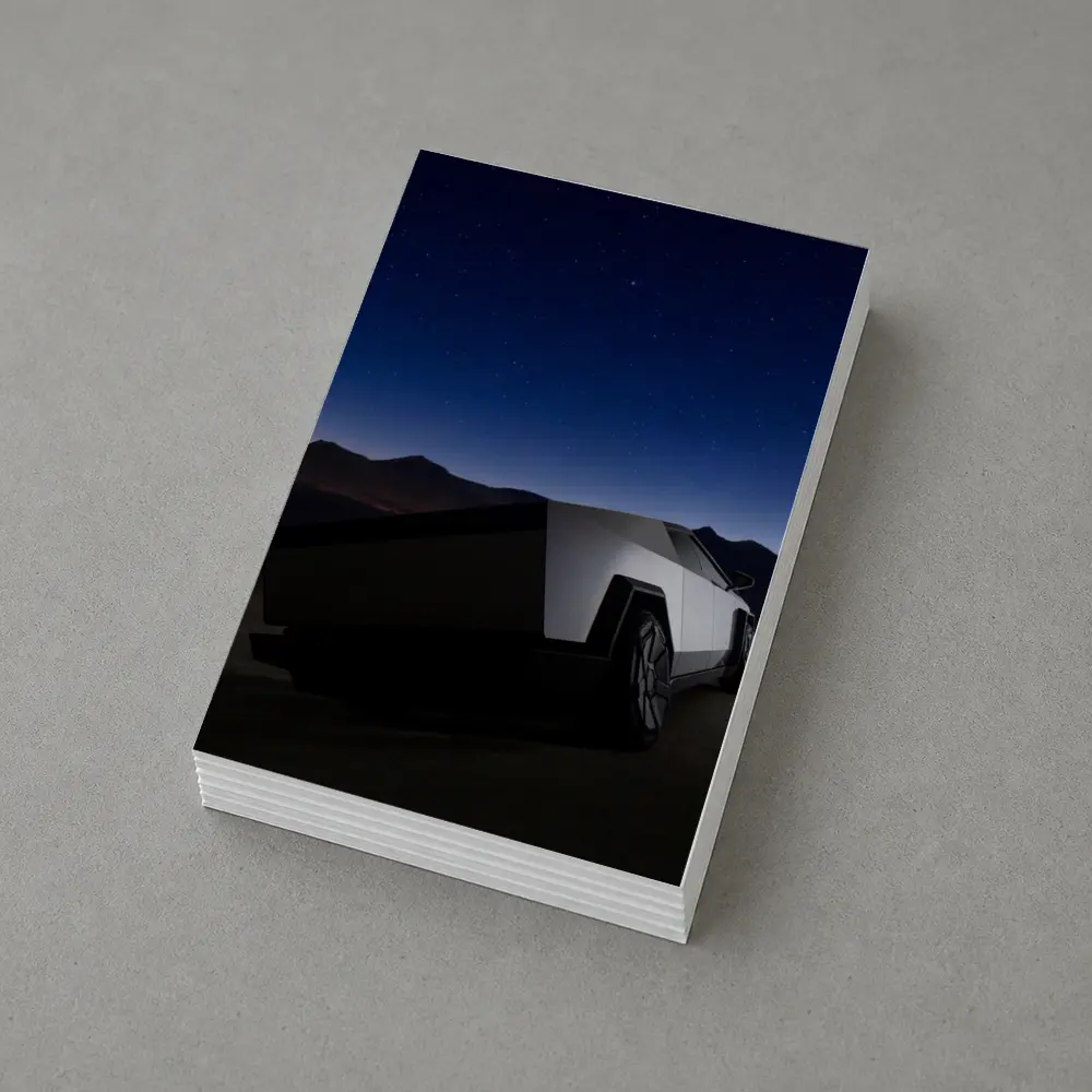 Tesla Cybertruck Under Starry Night Sky – Postcards
