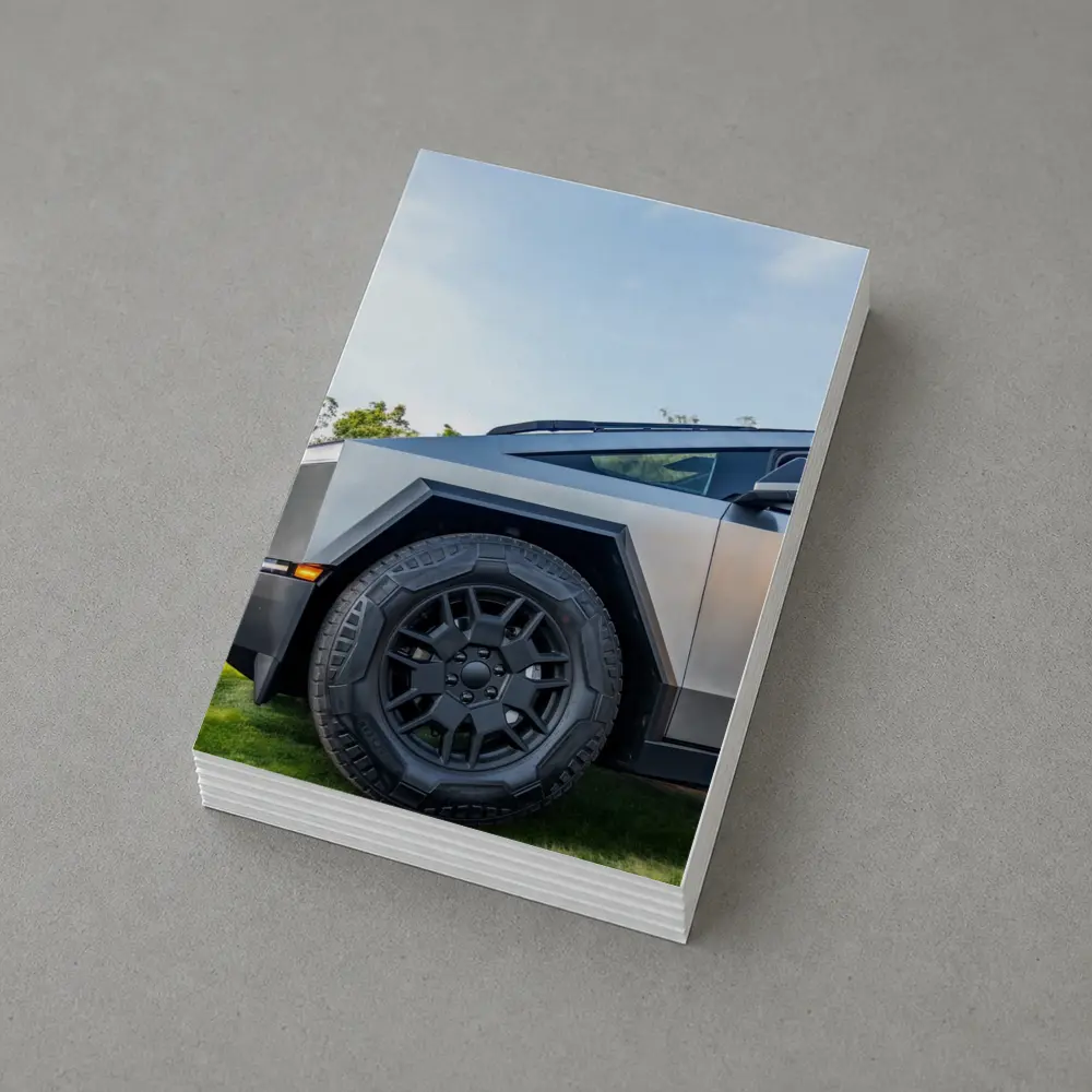 Tesla Cybertruck Parked On Green Grass – Postcards