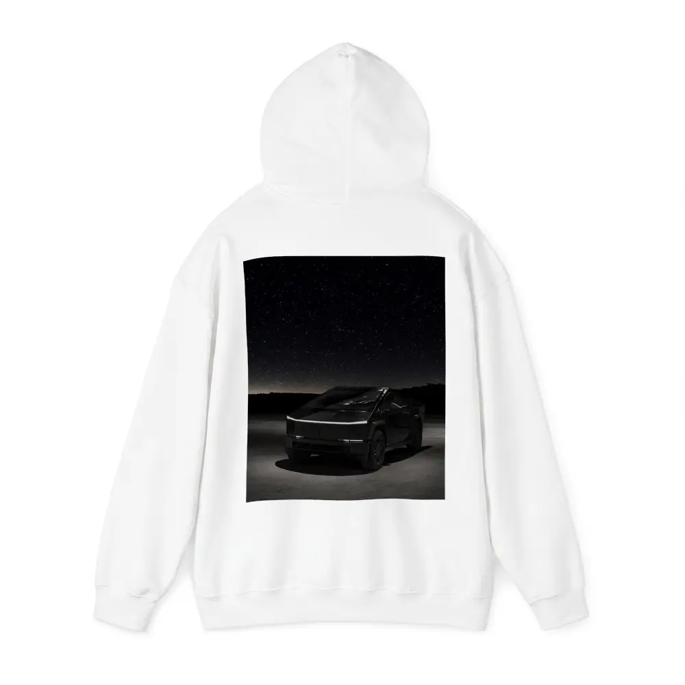 Tesla Cybertruck Under Starry Night Sky – Hoodies