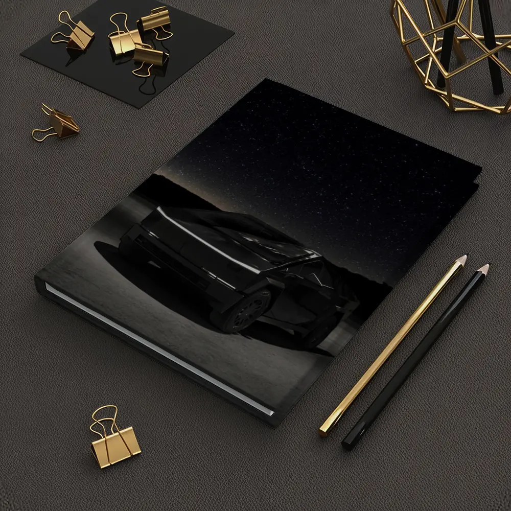Tesla Cybertruck Under Starry Night Sky – Notebooks