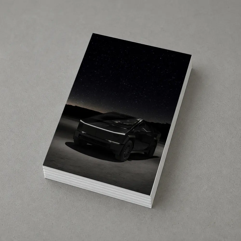 Tesla Cybertruck Under Starry Night Sky – Postcards