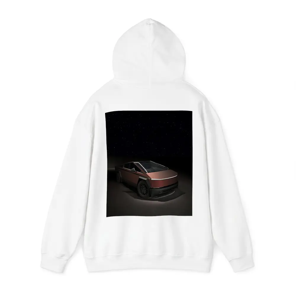 Tesla Cybertruck Under Starry Night Sky – Hoodies