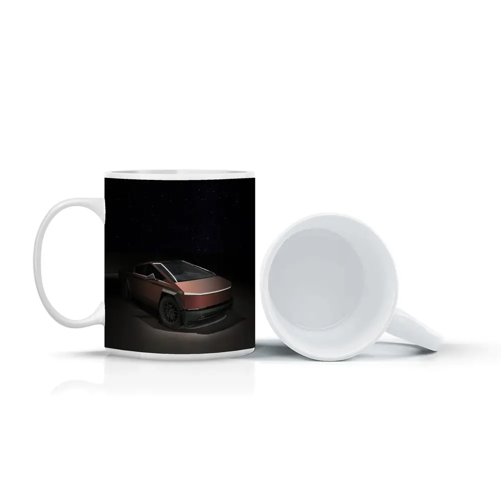 Tesla Cybertruck Under Starry Night Sky – Mugs