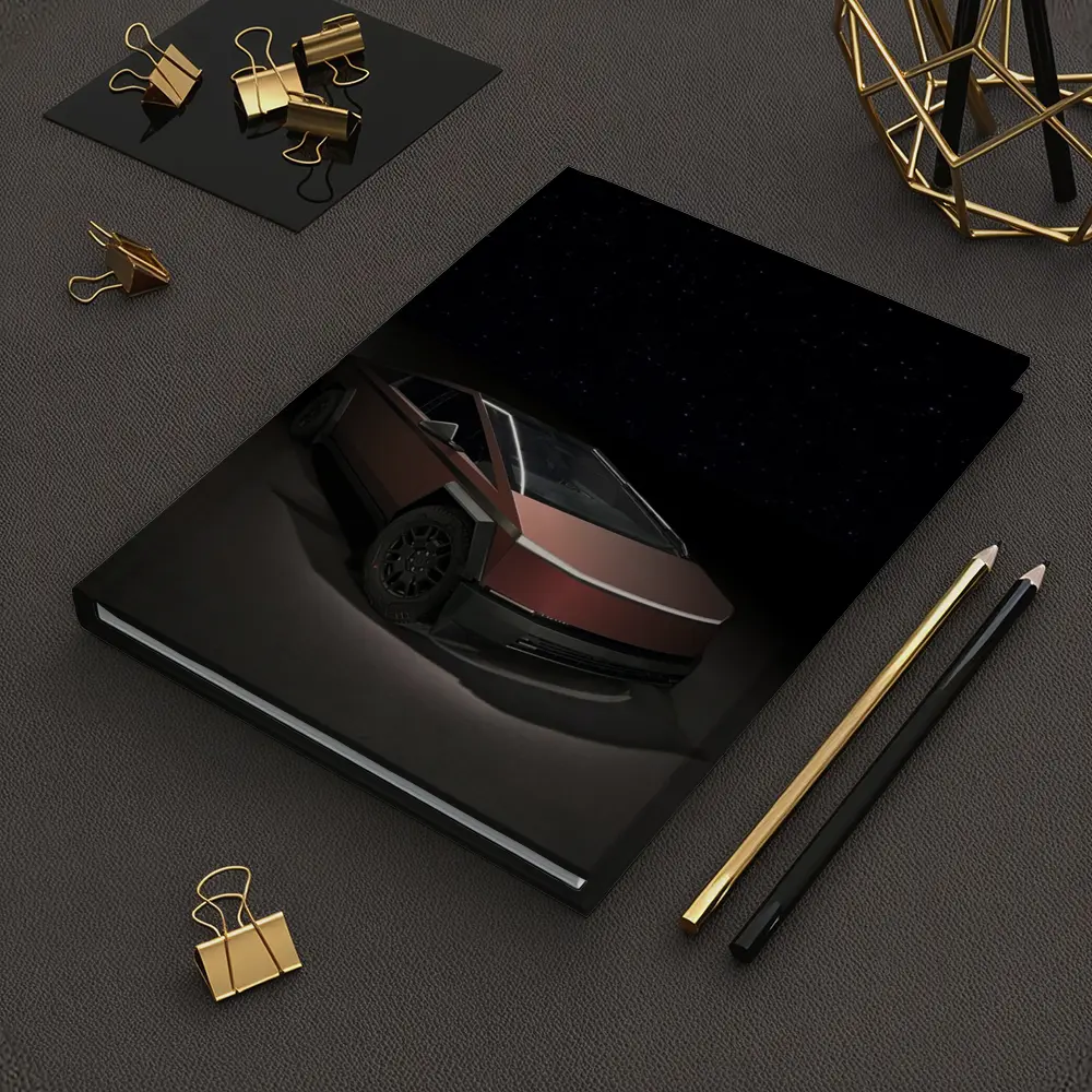 Tesla Cybertruck Under Starry Night Sky – Notebooks