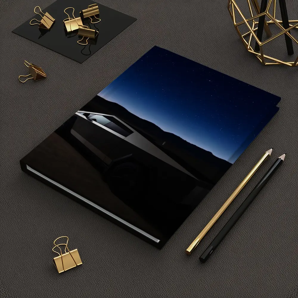 Tesla Cybertruck Under Starry Night Sky – Notebooks