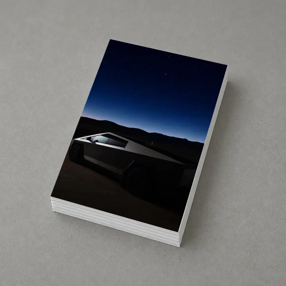 Tesla Cybertruck Under Starry Night Sky – Postcards