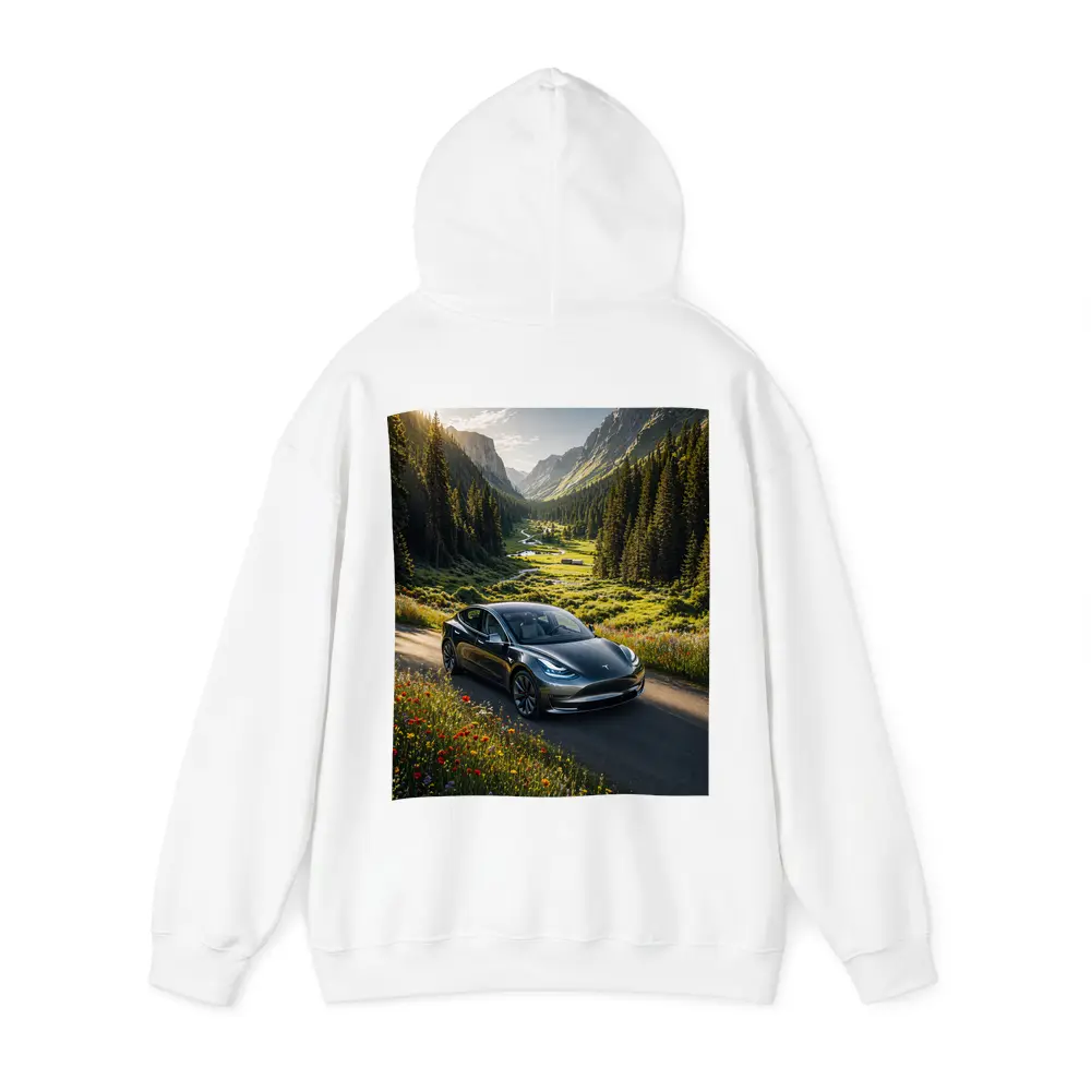 Tesla Model 3 Mountain Valley Road Drive – Hoodies