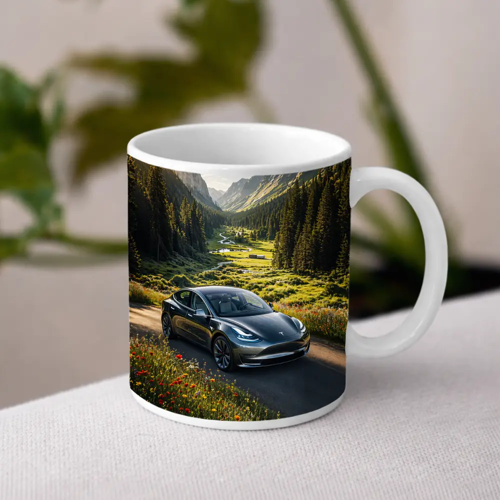 Tesla Model 3 Mountain Valley Road Drive – Mugs