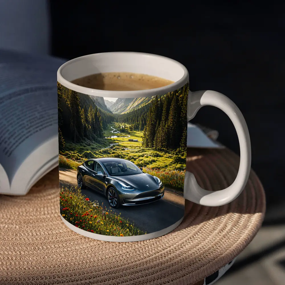 Tesla Model 3 Mountain Valley Road Drive – Mugs