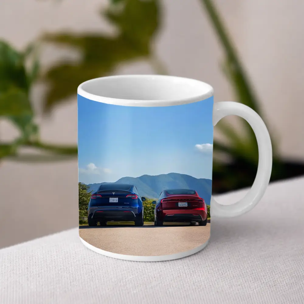 Tesla Model Y Model Three Mountain Road – Mugs