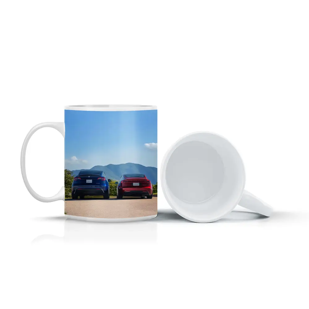 Tesla Model Y Model Three Mountain Road – Mugs