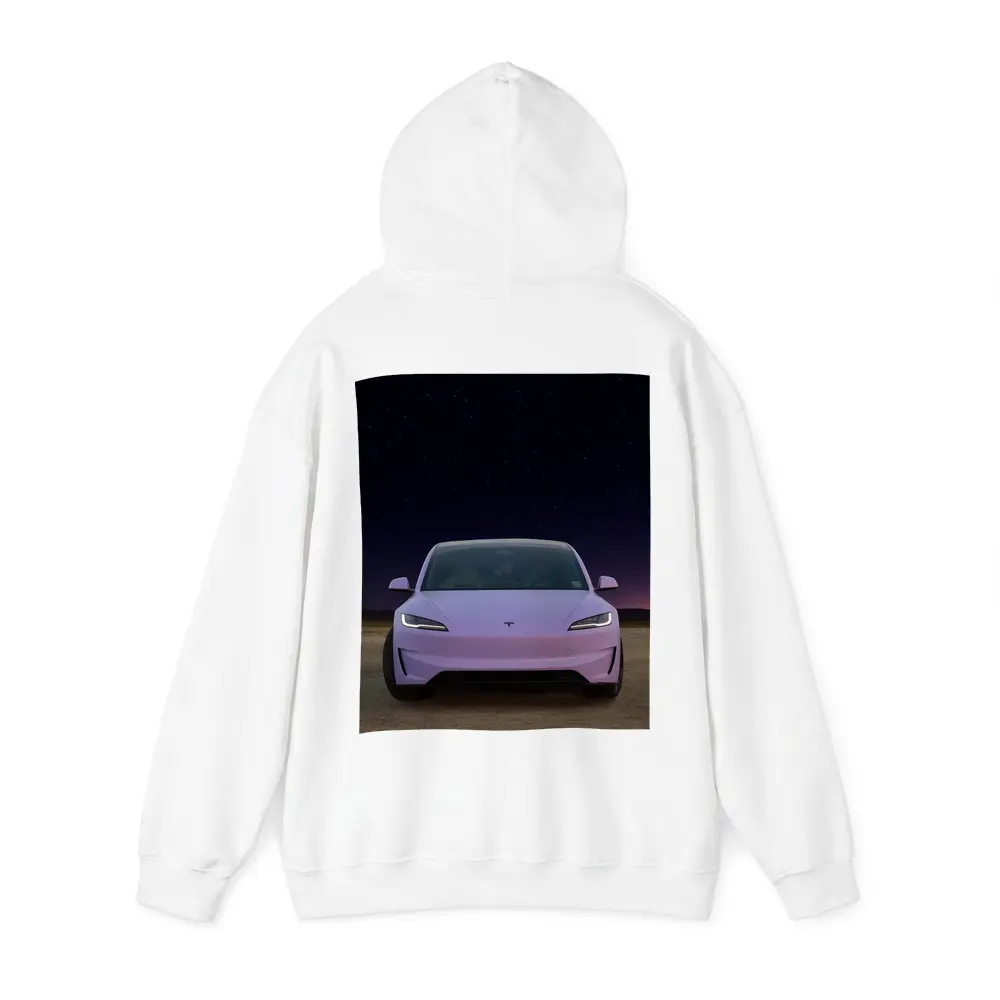 Tesla Model 3 Pink Desert Night Sky – Hoodies