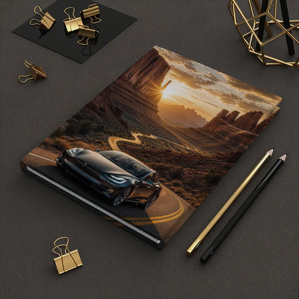 Tesla Model S Desert Canyon Sunset Drive – Notebooks