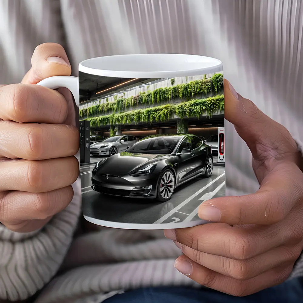 Tesla Model S Black Indoor Supercharger Station – Mugs