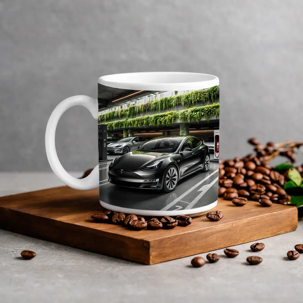 Tesla Model S Black Indoor Supercharger Station – Mugs
