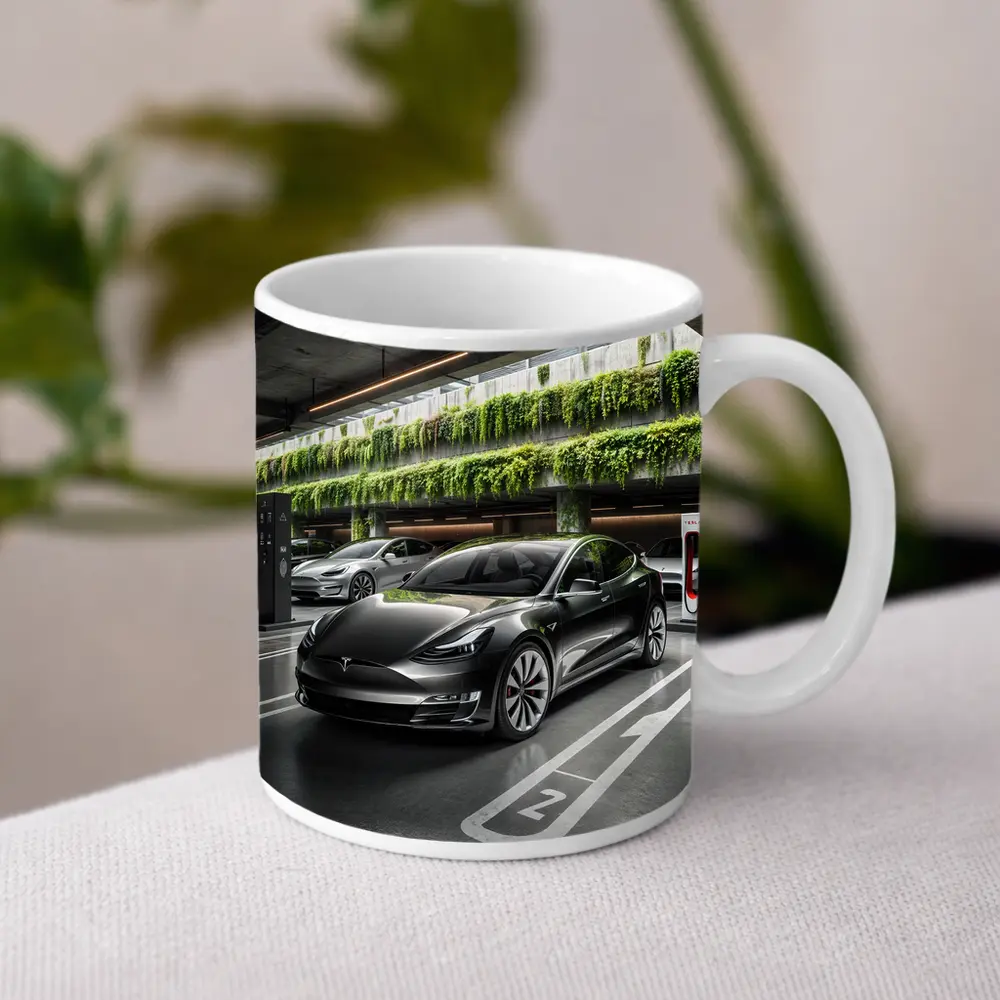 Tesla Model S Black Indoor Supercharger Station – Mugs