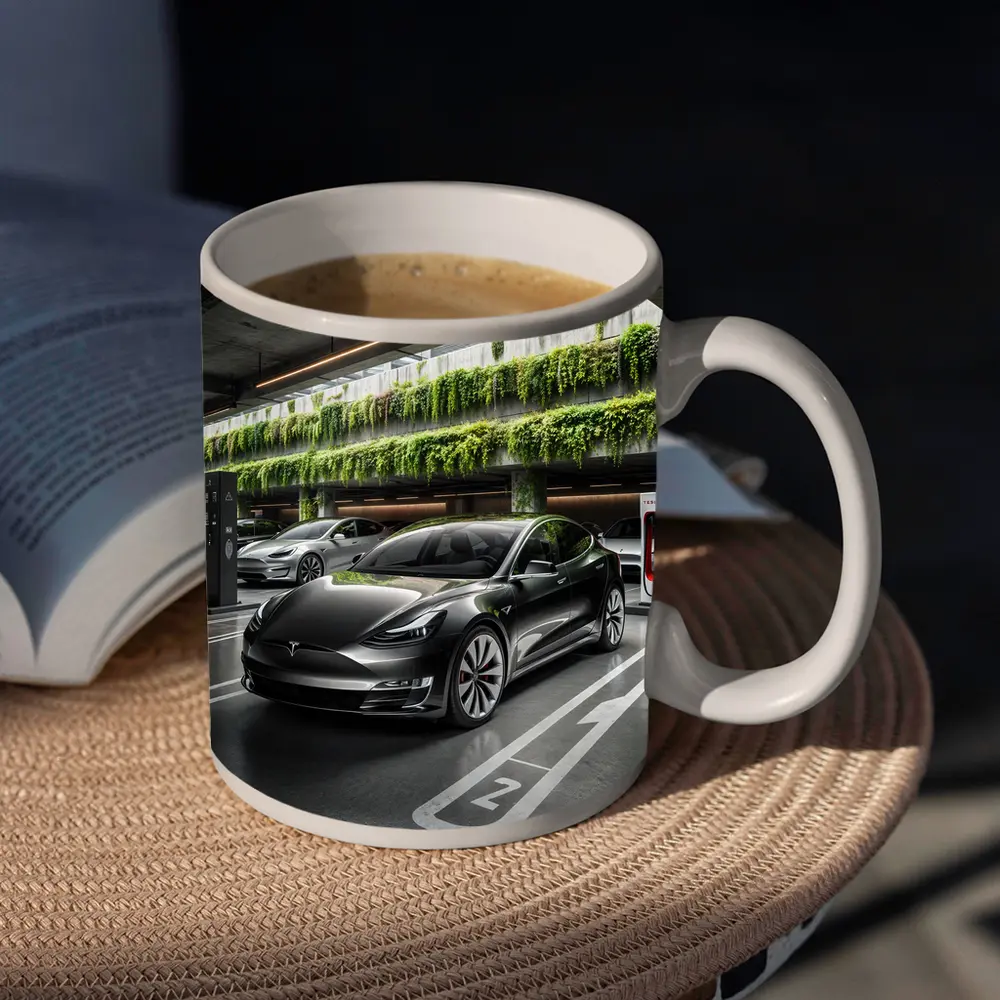 Tesla Model S Black Indoor Supercharger Station – Mugs