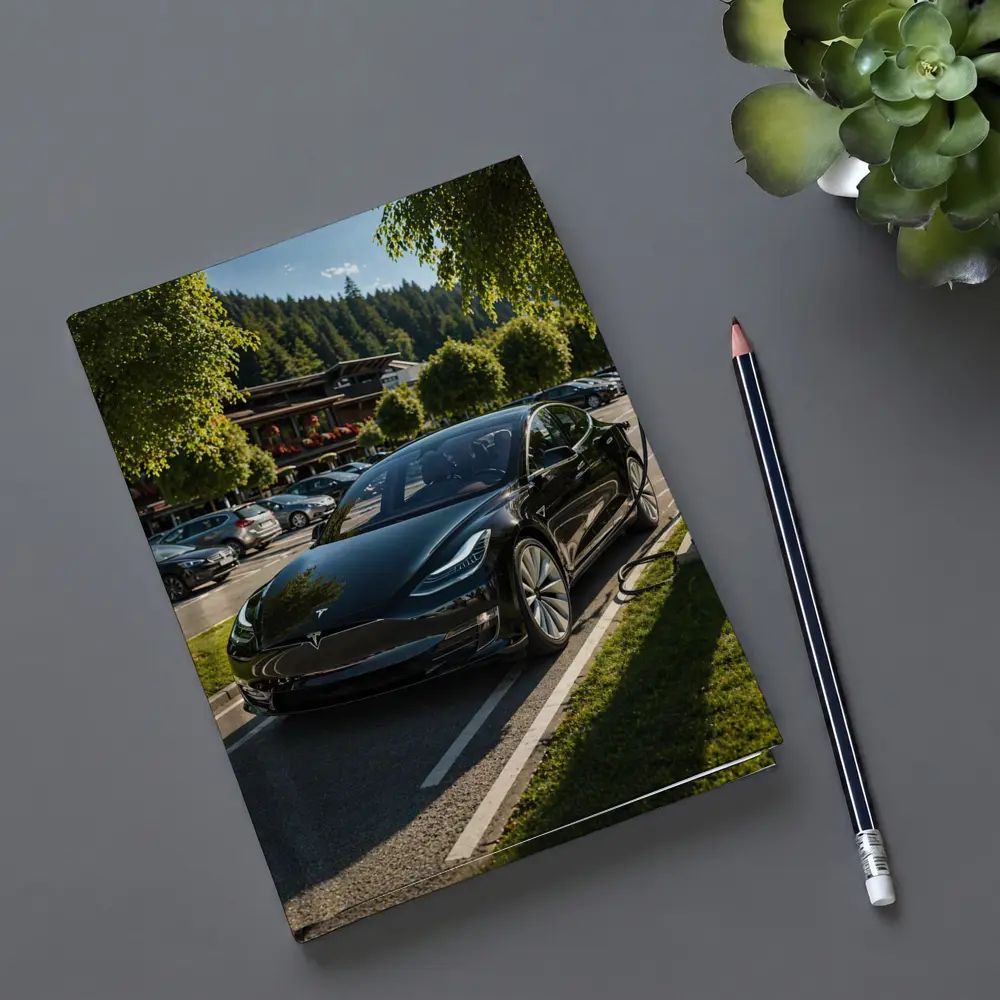 Tesla Model S Charging at Alpine Parking – Notebooks