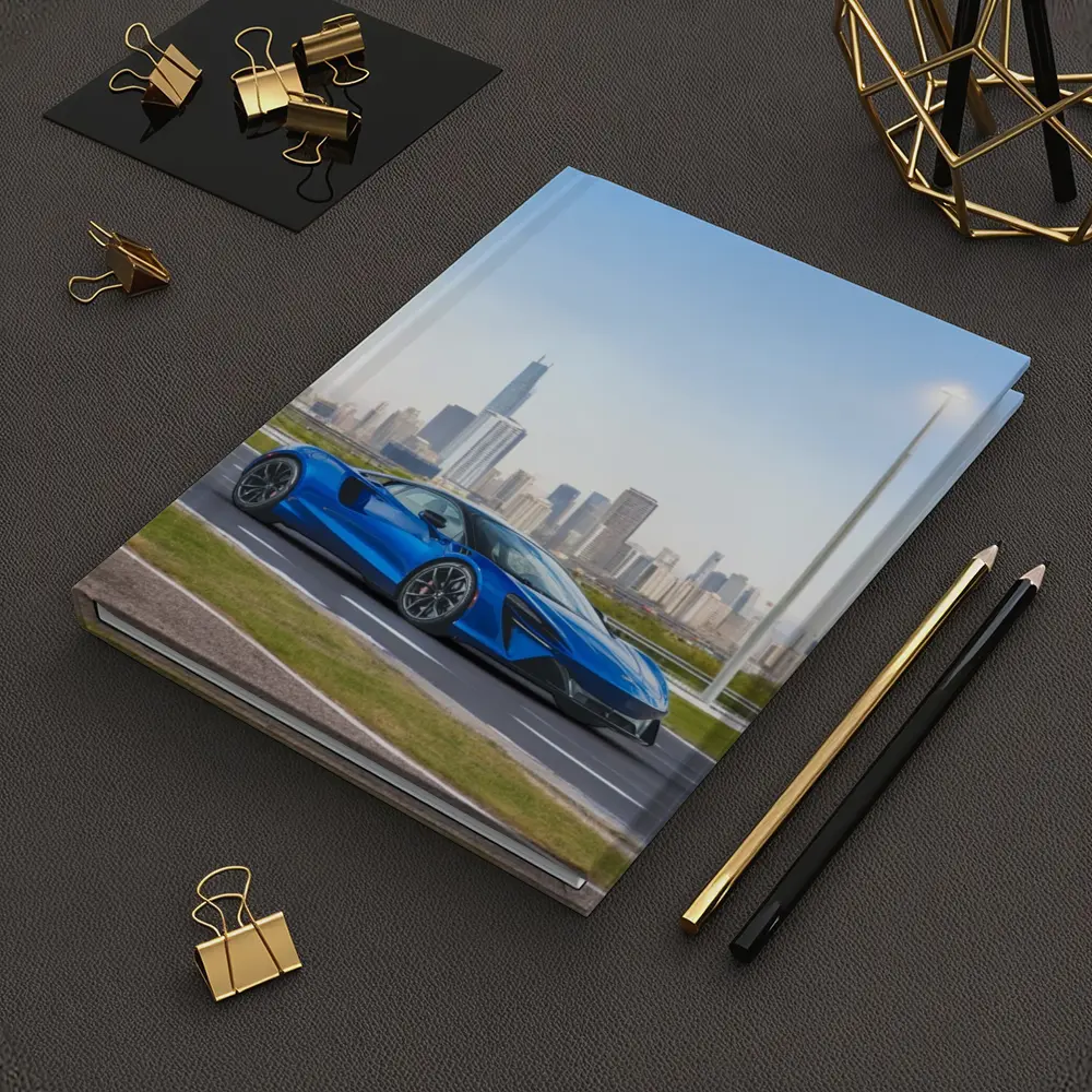 McLaren Artura Blue Supercar City Skyline – Notebooks