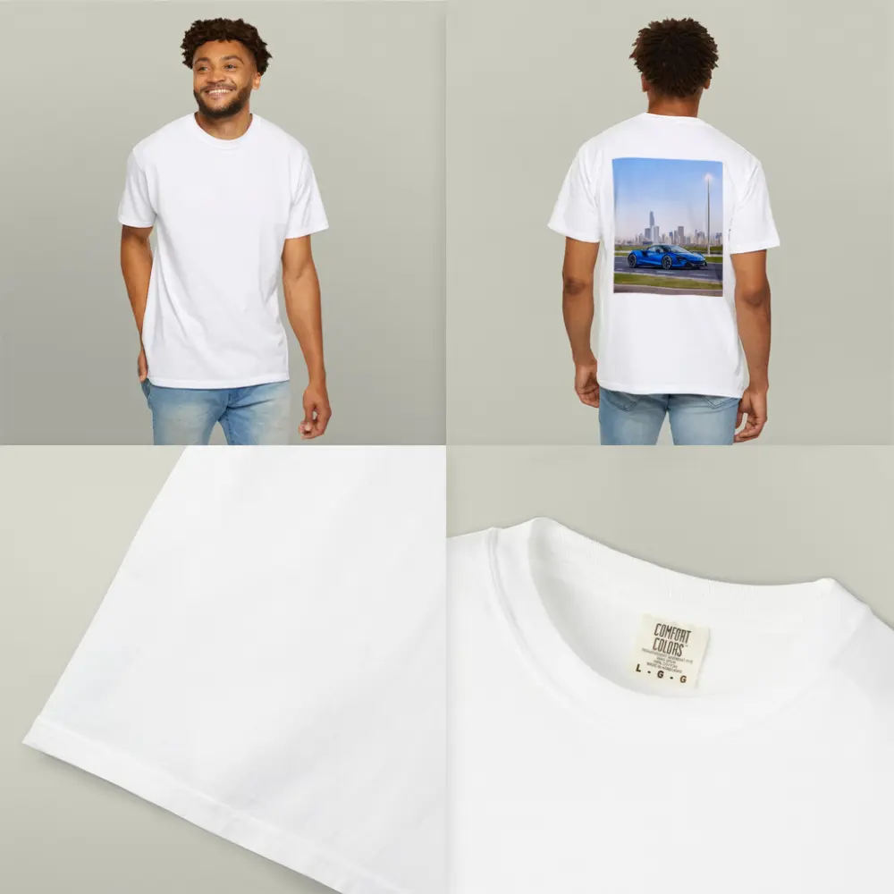 McLaren Artura Blue Supercar City Skyline – T-Shirts
