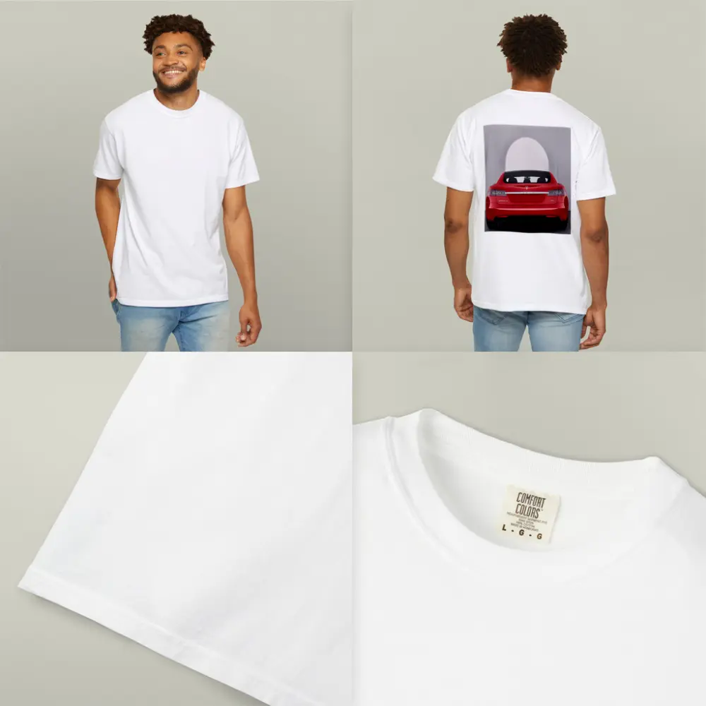 Red Tesla Model S Rear Studio View – T-Shirts