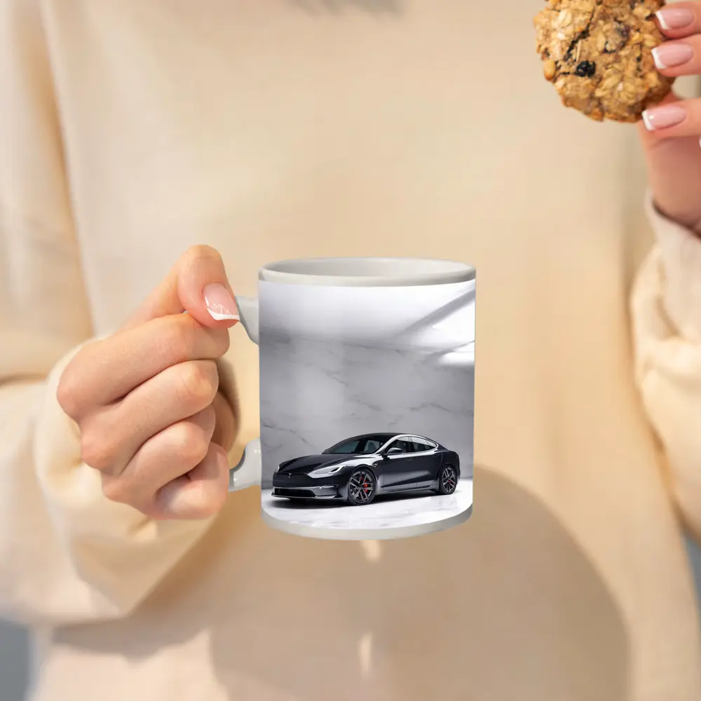 Tesla Model S Dark Gray Marble Studio – Mugs