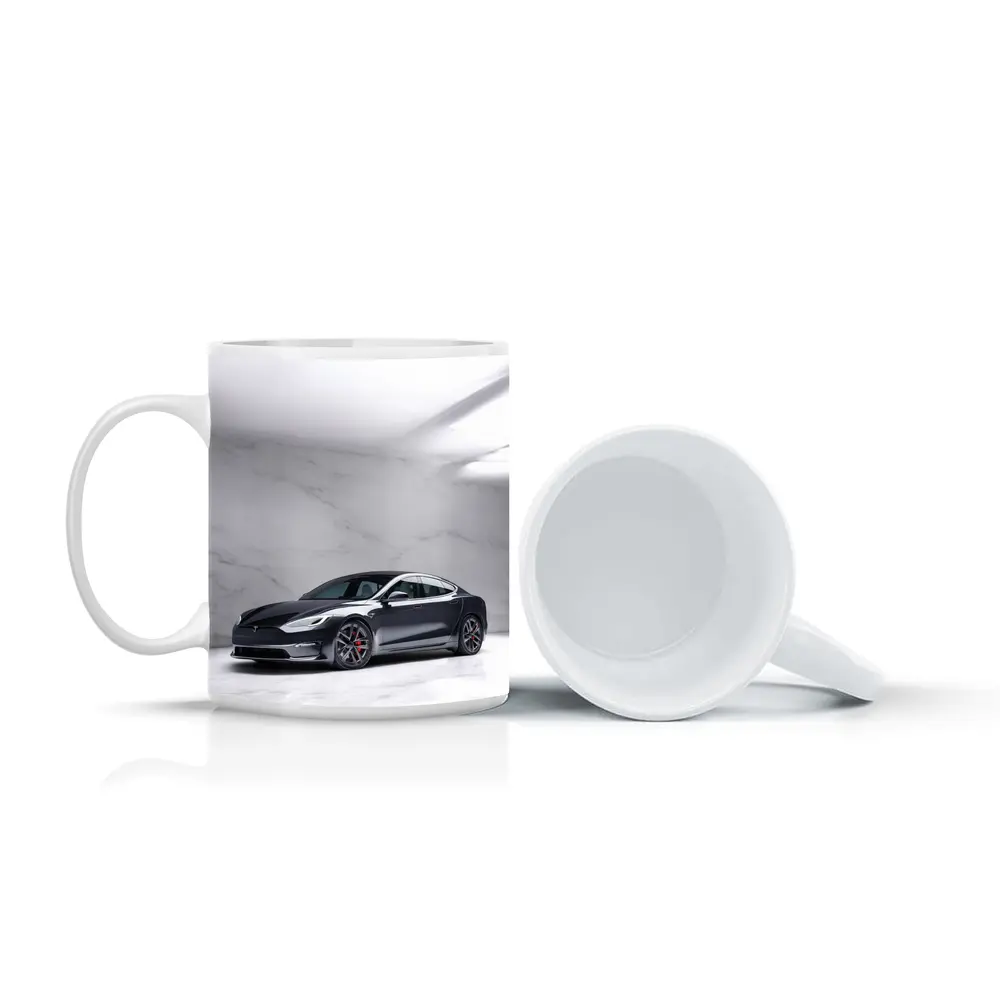 Tesla Model S Dark Gray Marble Studio – Mugs