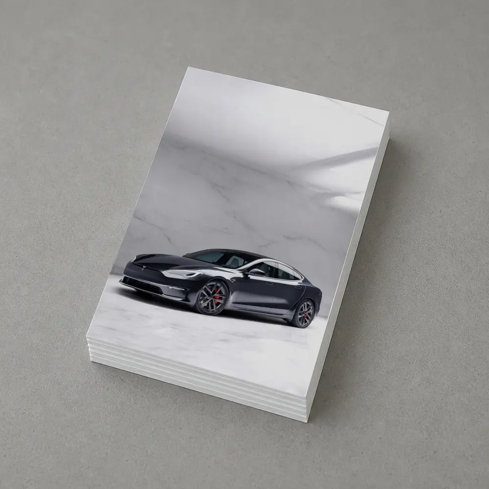Tesla Model S Dark Gray Marble Studio – Postcards